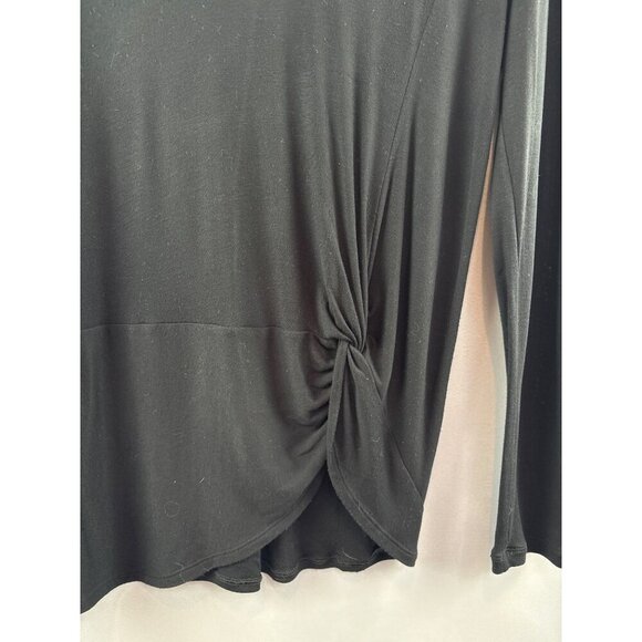 Cabi Black V-Neck Long Sleeve Top With Front Twist Detail Size S Rayon & Spandex - Picture 3 of 6